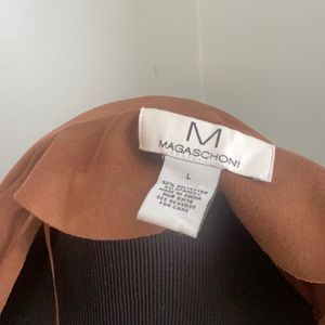 3/4 length faux suede coat